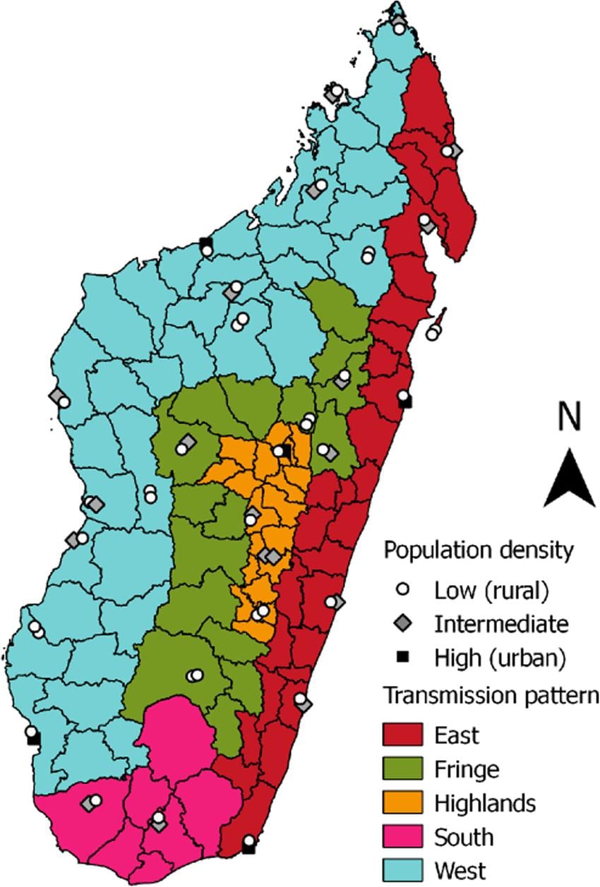 sốt rét Madagascar bản đồ