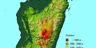 Bản đồ của Madagascar địa lý