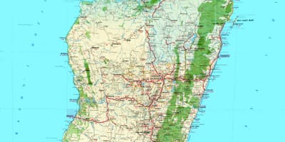 Bản đồ của Madagascar địa hình