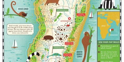 Bản đồ của Madagascar bản đồ cho trẻ em