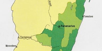 Madagascar mật độ dân bản đồ