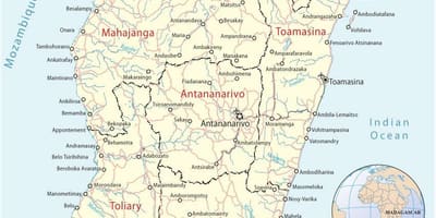Bản đồ của Madagascar sân bay