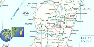 Bản đồ của Madagascar sông