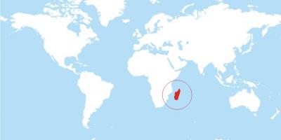 Bản đồ của Madagascar vị trí trên thế giới