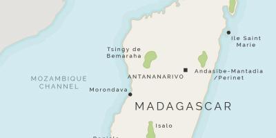 Bản đồ của Madagascar và đảo xung quanh